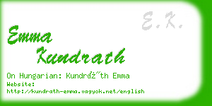 emma kundrath business card